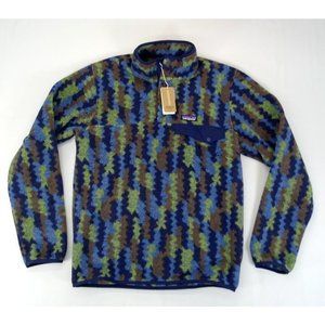Patagonia Lightweight Synchilla Snap-T Pullover Men's S Climbing Trees Ikat New